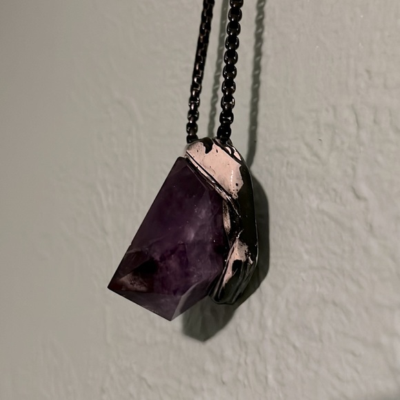 SOLD - One of a kind ADINA MILLS Amethyst Necklace - STATEMENT PIECE - Picture 2 of 5